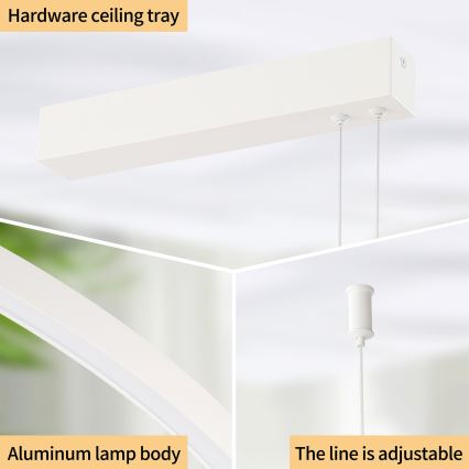 Brilagi - Suspension LED dimmable sur câble PORTOFINO LED/98W/230V 3000-6000K blanche + télécommande