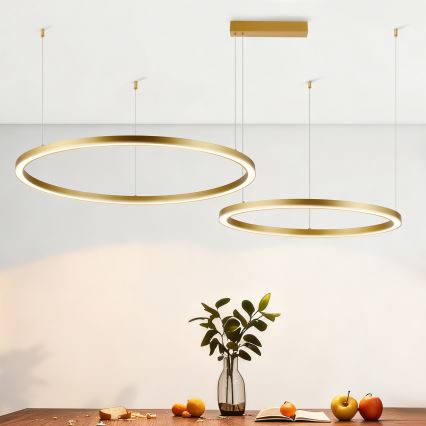 Brilagi - Suspension LED dimmable sur câble PORTOFINO LED/98W/230V 3000-6000K dorée + télécommande