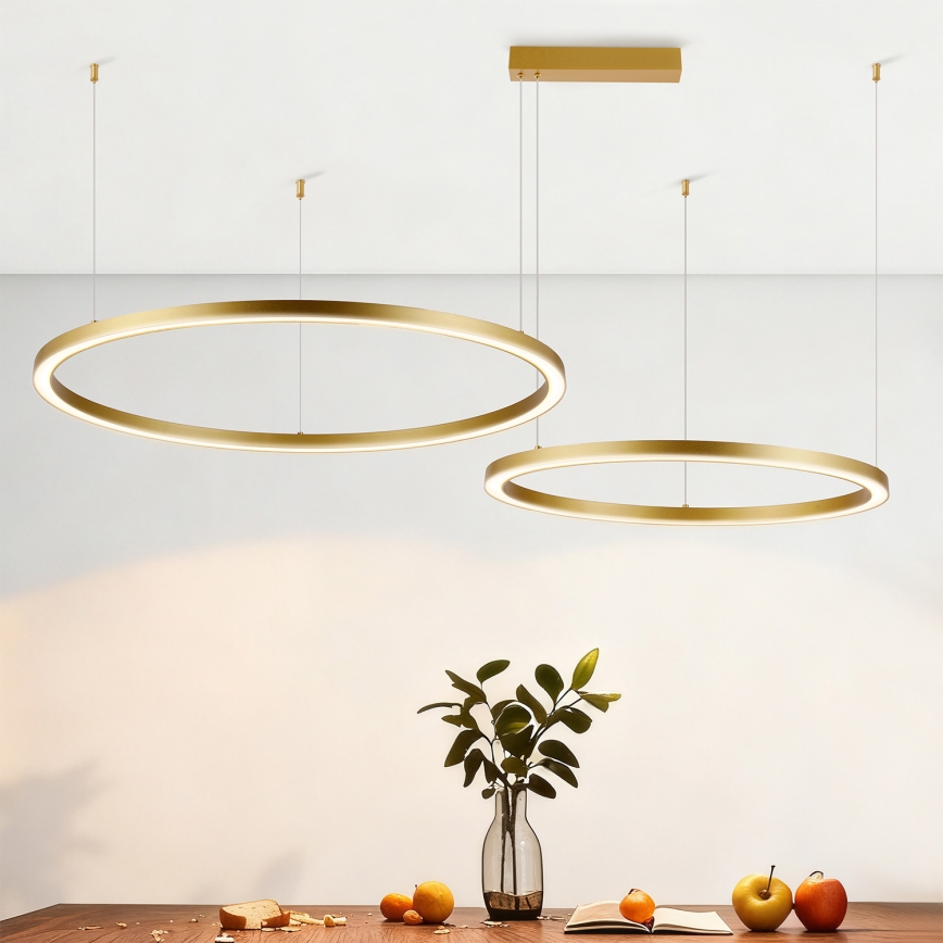Brilagi - Suspension LED dimmable sur câble PORTOFINO LED/98W/230V 3000-6000K dorée + télécommande