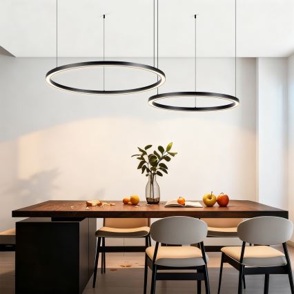 Brilagi - Suspension LED dimmable sur câble PORTOFINO LED/98W/230V 3000-6000K noir + télécommande