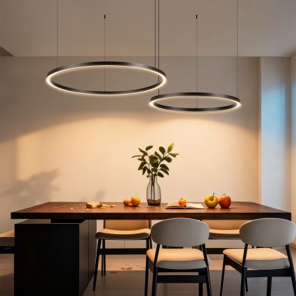 Brilagi - Suspension LED dimmable sur câble PORTOFINO LED/98W/230V 3000-6000K noir + télécommande