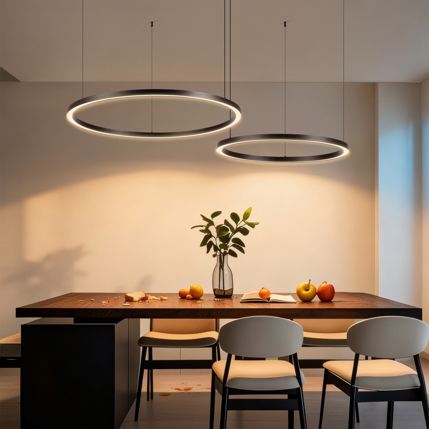 Brilagi - Suspension LED dimmable sur câble PORTOFINO LED/98W/230V 3000-6000K noir + télécommande