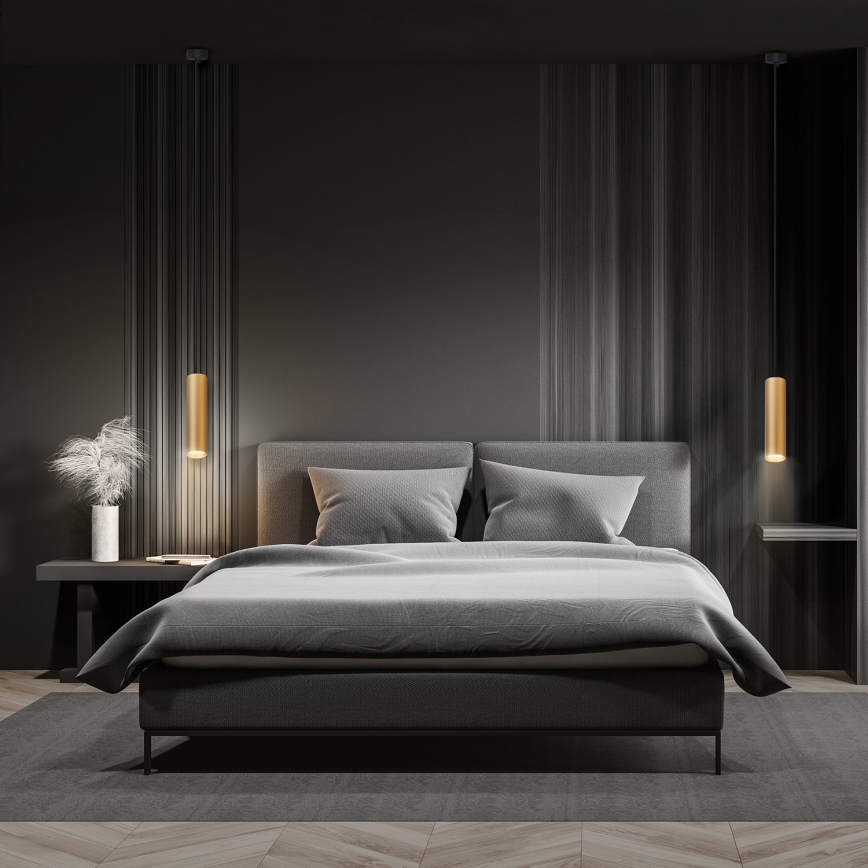 Brilagi - Suspension LED RGBW dimmable sur câble SELE 1xGU10/4,8W/230V 3000K noir/doré + télécommande