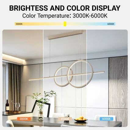 BRILAGI - LED Lustre dimmable sur câble SIGNATURE LED/53W/230V 3000-6000K 120 cm beige+ télécommande