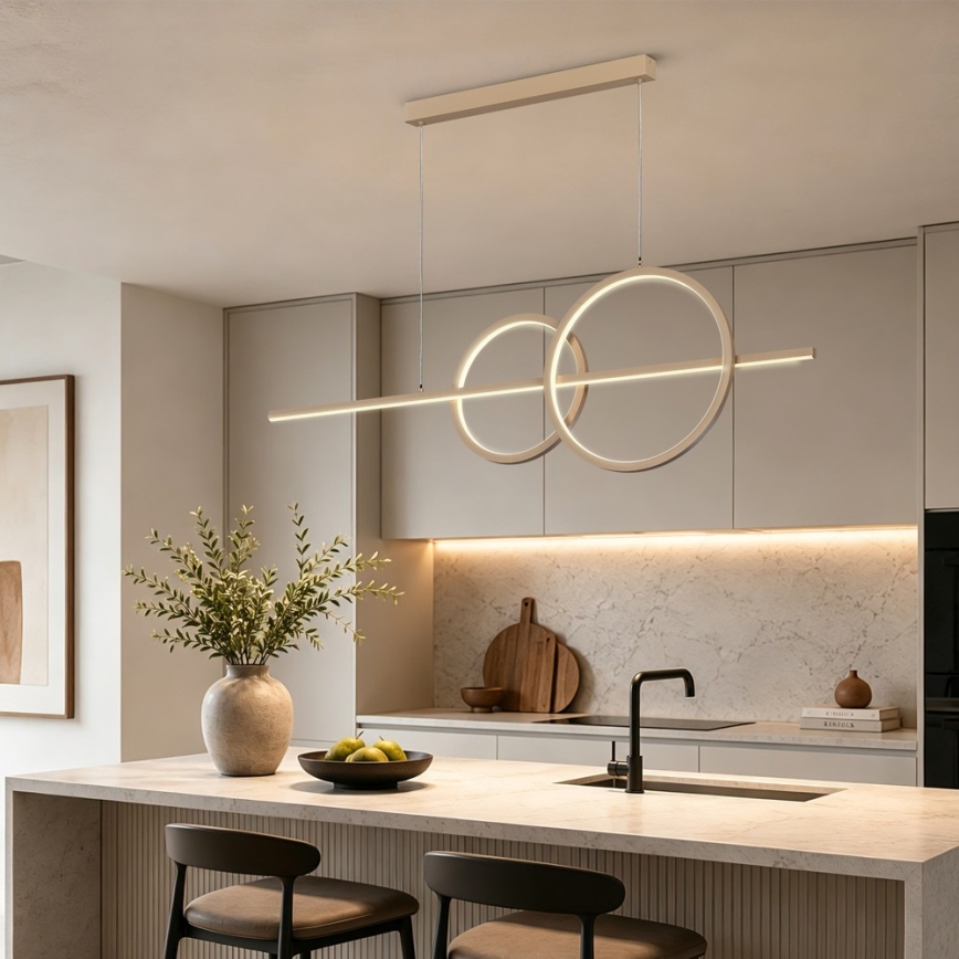 BRILAGI - LED Lustre dimmable sur câble SIGNATURE LED/53W/230V 3000-6000K 120 cm beige+ télécommande