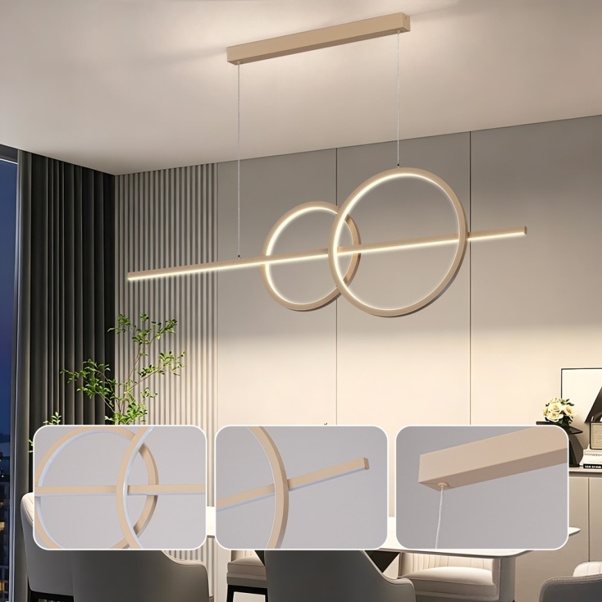 BRILAGI - LED Lustre dimmable sur câble SIGNATURE LED/53W/230V 3000-6000K 120 cm beige+ télécommande
