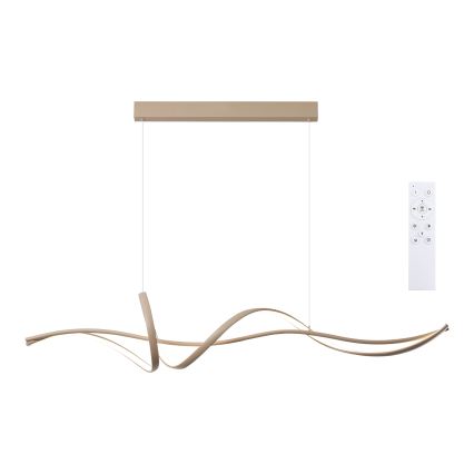 Brilagi - Lustre LED dimmable suspendu par câble SIGNATURE LED/55W/230V 3000-6000K 120x23 cm beige + télécommande