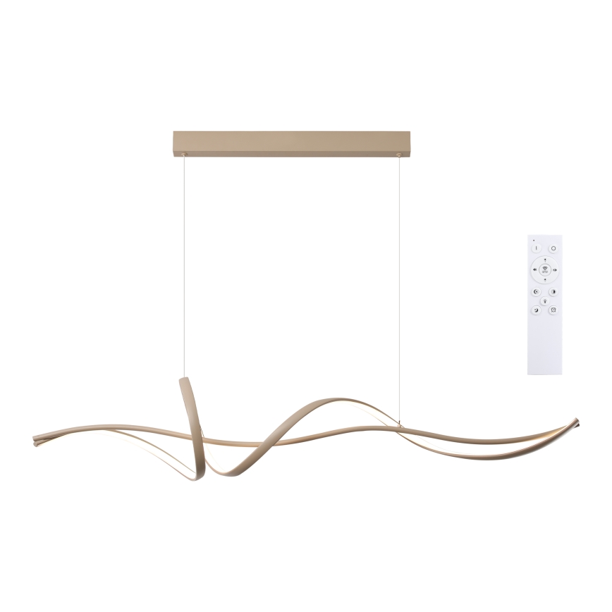 Brilagi - Lustre LED dimmable suspendu par câble SIGNATURE LED/55W/230V 3000-6000K 120x23 cm beige + télécommande