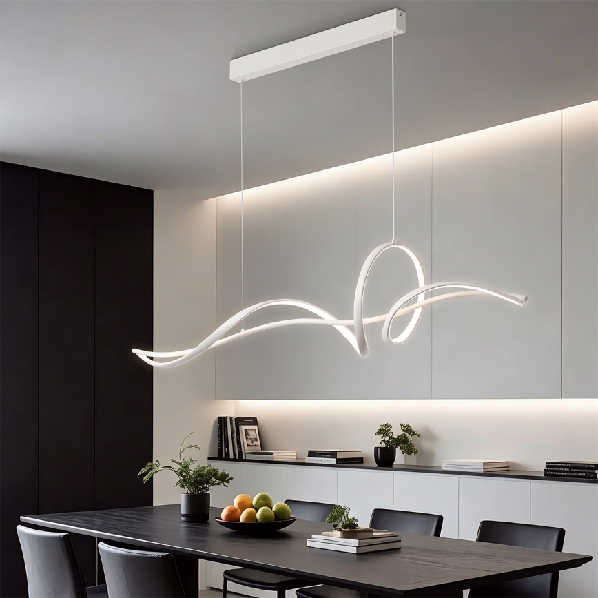 Brilagi - Suspension LED dimmable sur câble SIGNATURE LED/55W/230V 3000-6000K 120x23 cm blanc + télécommande