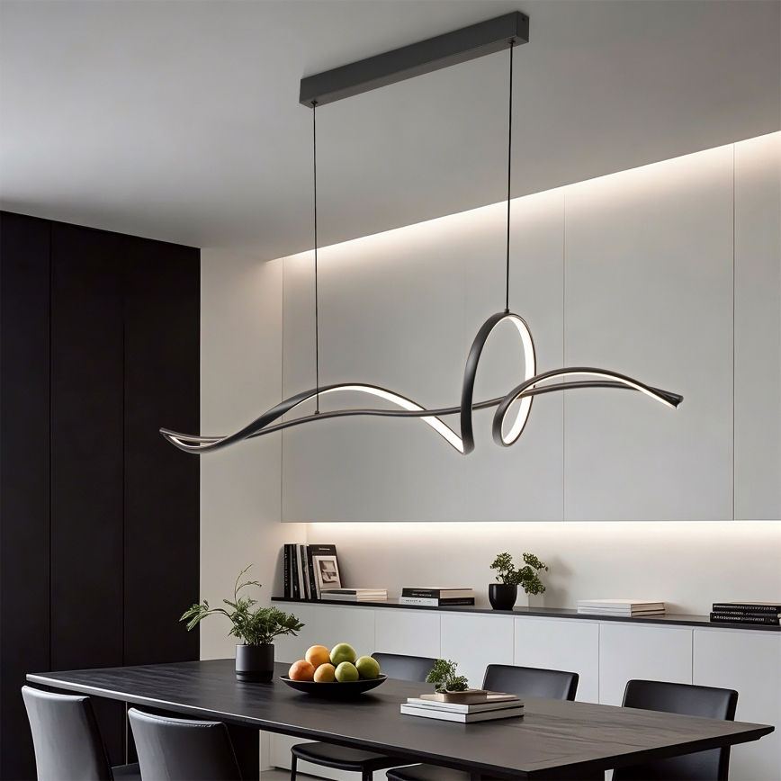 Brilagi - Suspension LED dimmable sur câble SIGNATURE LED/55W/230V 3000-6000K 120x23 cm noir + télécommande