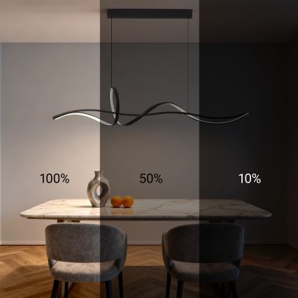 Brilagi - Suspension LED dimmable sur câble SIGNATURE LED/55W/230V 3000-6000K 120x23 cm noir + télécommande