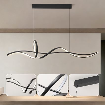Brilagi - Suspension LED dimmable sur câble SIGNATURE LED/55W/230V 3000-6000K 120x23 cm noir + télécommande