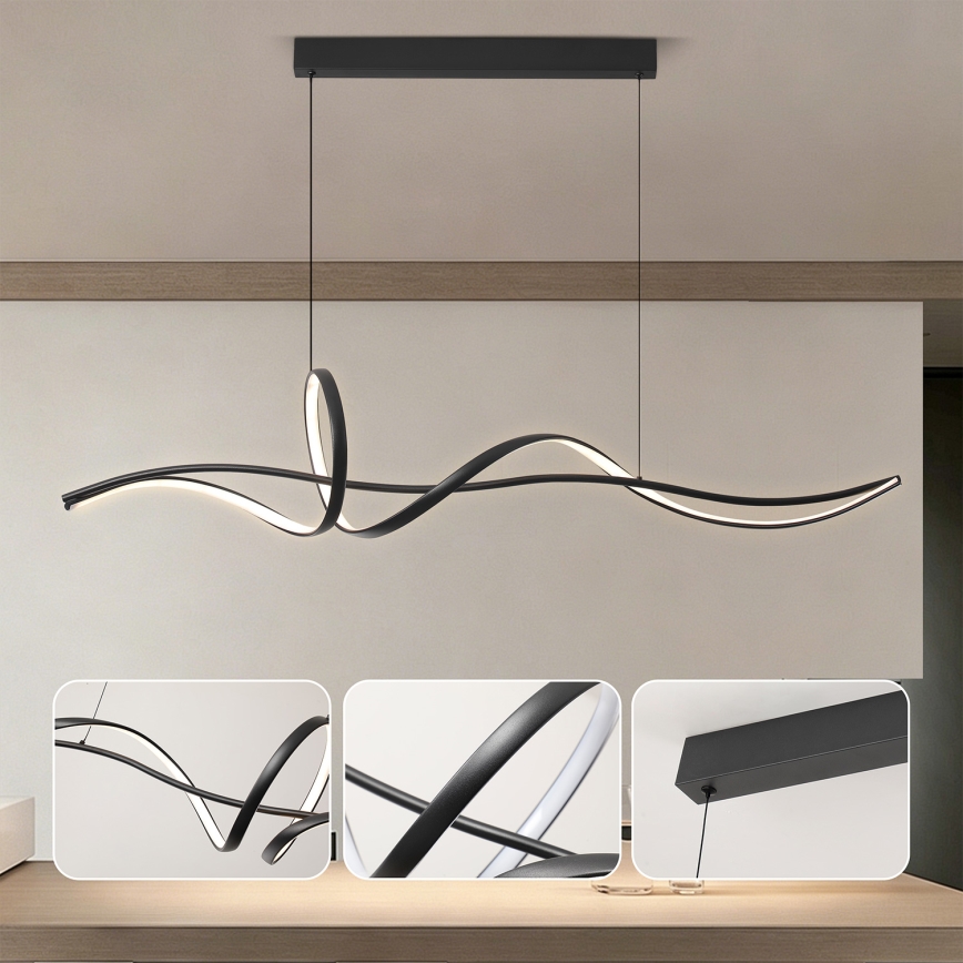Brilagi - Suspension LED dimmable sur câble SIGNATURE LED/55W/230V 3000-6000K 120x23 cm noir + télécommande