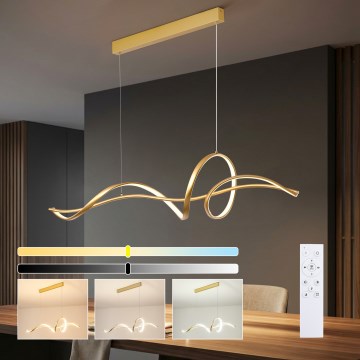 Brilagi - Suspension LED dimmable sur câble SIGNATURE LED/55W/230V 3000-6000K 120x23 cm dorée + télécommande