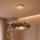Brilagi - Suspension LED FEATHER sur câble, 3xE27/40W/230V + 3xLED/3W, Ø 50 cm, gris