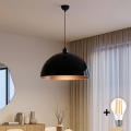 Brilagi - Suspension LED METALO sur câble 1xE27/40W/230V Ø 60 cm noir/cuivre