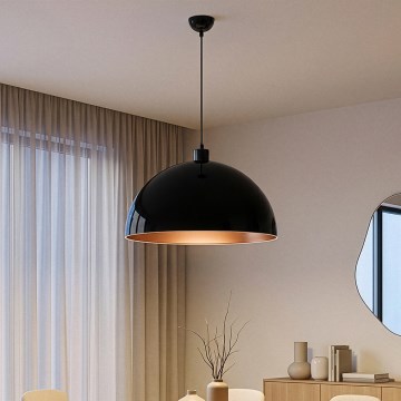 Brilagi - Suspension LED METALO sur câble 1xE27/40W/230V Ø 60 cm noir/cuivre