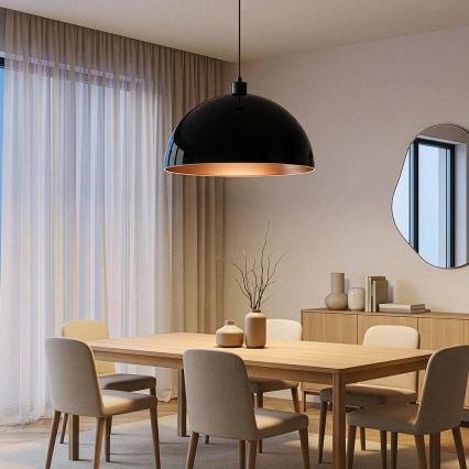 BRILAGI - Suspension LED METALO sur câble 1xE27/40W/230V Ø 60 cm noir/cuivre