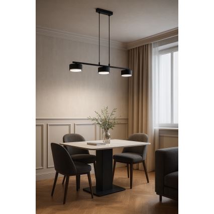 Brilagi - Suspension LED MONO sur câble 3xGX53/30W/230V noir