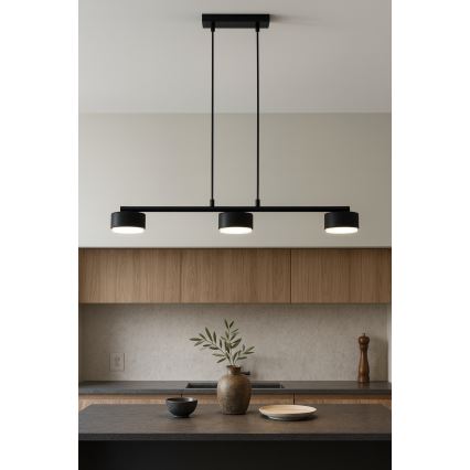 Brilagi - Suspension LED MONO sur câble 3xGX53/30W/230V noir