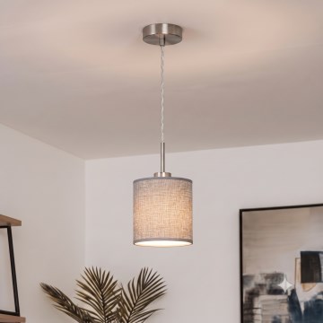 Brilagi - Suspension LED NUBILA sur câble 1xE27/60W/230V Ø 14 cm gris
