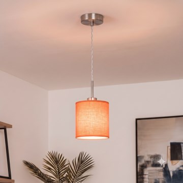 Brilagi - Suspension LED NUBILA sur câble 1xE27/60W/230V Ø 14 cm orange