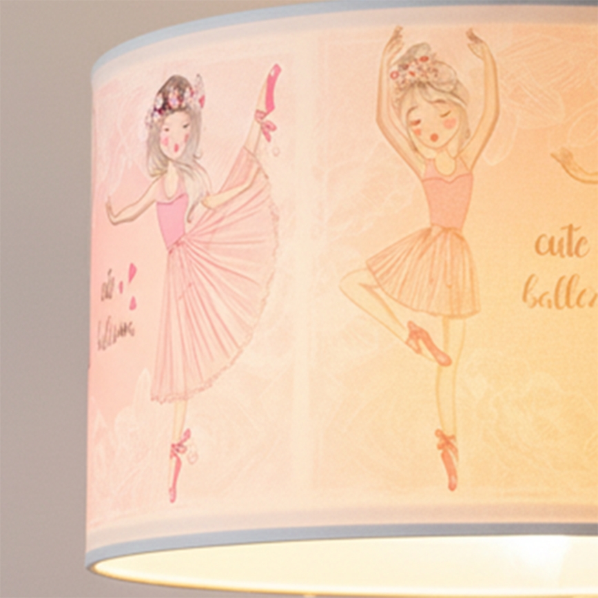 Brilagi - Suspension LED pour enfant sur câble BOBO 1xE27/60W/230V Ø 35 cm rose/ballerines