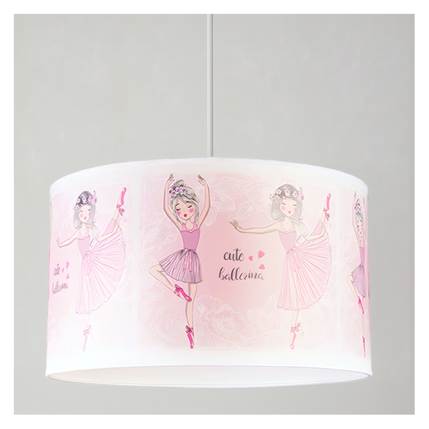 Brilagi - Suspension LED pour enfant sur câble BOBO 1xE27/60W/230V Ø 35 cm rose/ballerines