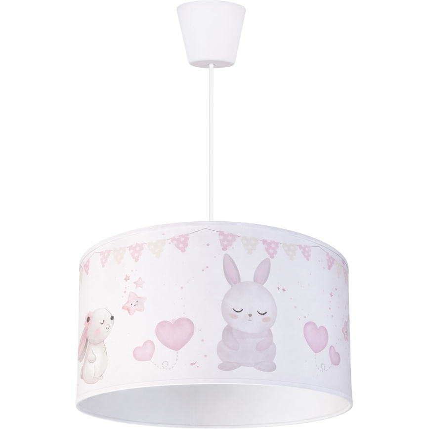 Brilagi - Suspension LED pour enfants sur câble BOBO 1xE27/10W/230V Ø 35 cm blanc à motifs animaux