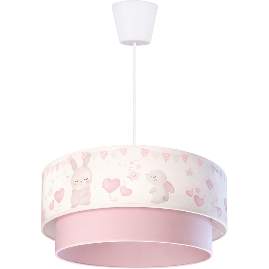Brilagi - Suspension LED pour enfants sur câble BOBO 1xE27/60W/230V Ø40 cm crème/rose/bleu royal