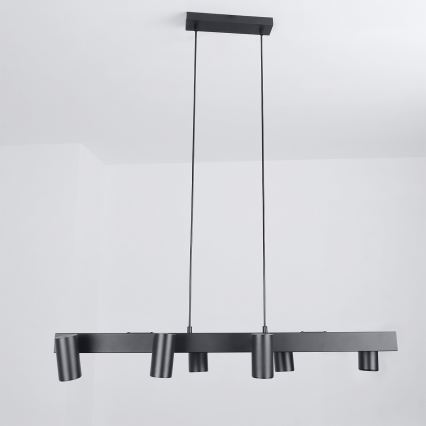Brilagi - Lustre LED RGBW dimmable sur câble SELE 6xGU10/6,5W/230V 2700-6500K noir + télécommande
