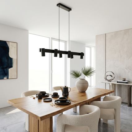 Brilagi - Lustre LED RGBW dimmable sur câble SELE 6xGU10/6,5W/230V 2700-6500K noir + télécommande