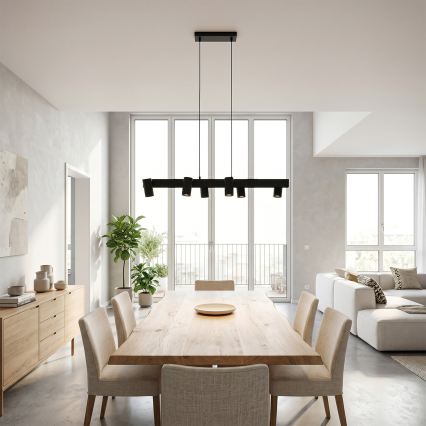 Brilagi - Lustre LED RGBW dimmable sur câble SELE 6xGU10/6,5W/230V 2700-6500K noir + télécommande