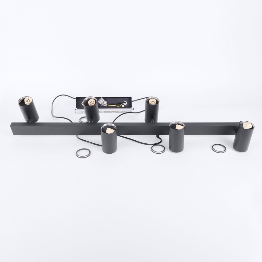 Brilagi - Lustre LED RGBW dimmable sur câble SELE 6xGU10/6,5W/230V 2700-6500K noir + télécommande