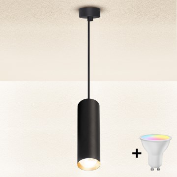 Brilagi - Suspension LED RGBW dimmable sur câble SELE 1x GU10 / 4,8W / 230V / 3000K noir/doré + télécommande