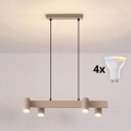 Brilagi - Suspension LED RGBW dimmable sur câble SELE 4xGU10/6,5W/230V 2700-6500K beige