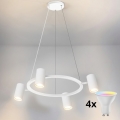Brilagi - Suspension LED RGBW dimmable sur câble SELE 4xGU10/6,5W/230V 2700-6500K blanche