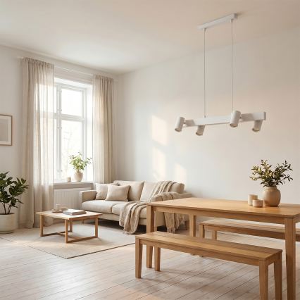 Brilagi - Suspension LED RGBW dimmable sur câble SELE 4xGU10/6,5W/230V 2700-6500K blanche