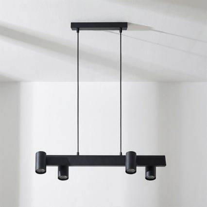 Brilagi - Suspension LED RGBW dimmable sur câble SELE 4xGU10/6,5W/230V 2700-6500K noire