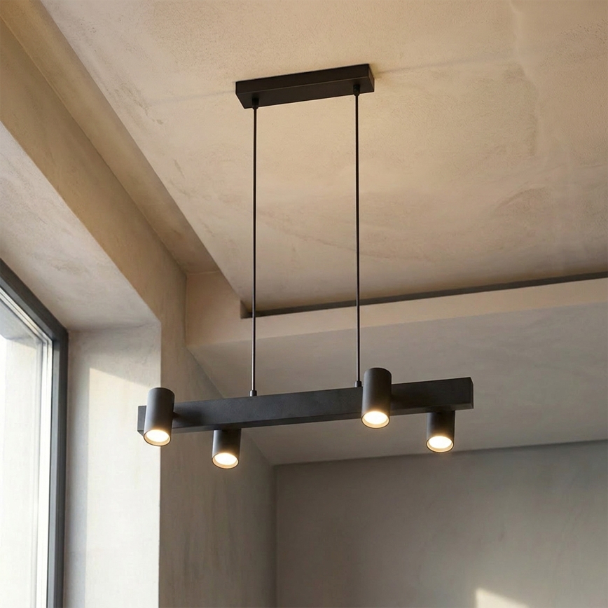 Brilagi - Suspension LED RGBW dimmable sur câble SELE 4xGU10/6,5W/230V 2700-6500K noire