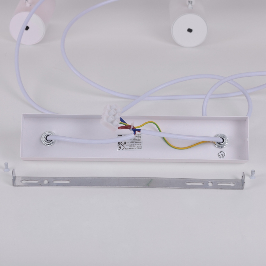 Brilagi - LED RGBW Suspension dimmable sur câble SELE 6xGU10/6,5W/230V 2700-6500K blanc/décor chêne + télécommande