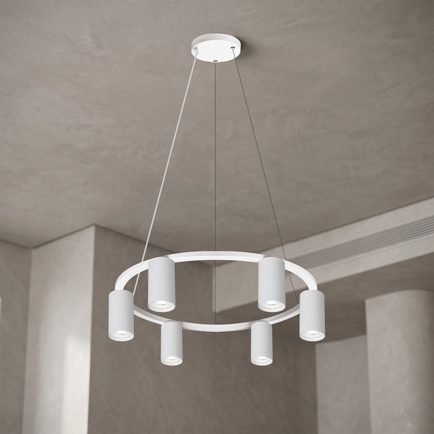 BRILAGI - Suspension LED RGBW dimmable sur câble SELE 6xGU10/6,5W/230V 2700-6500K blanche + télécommande