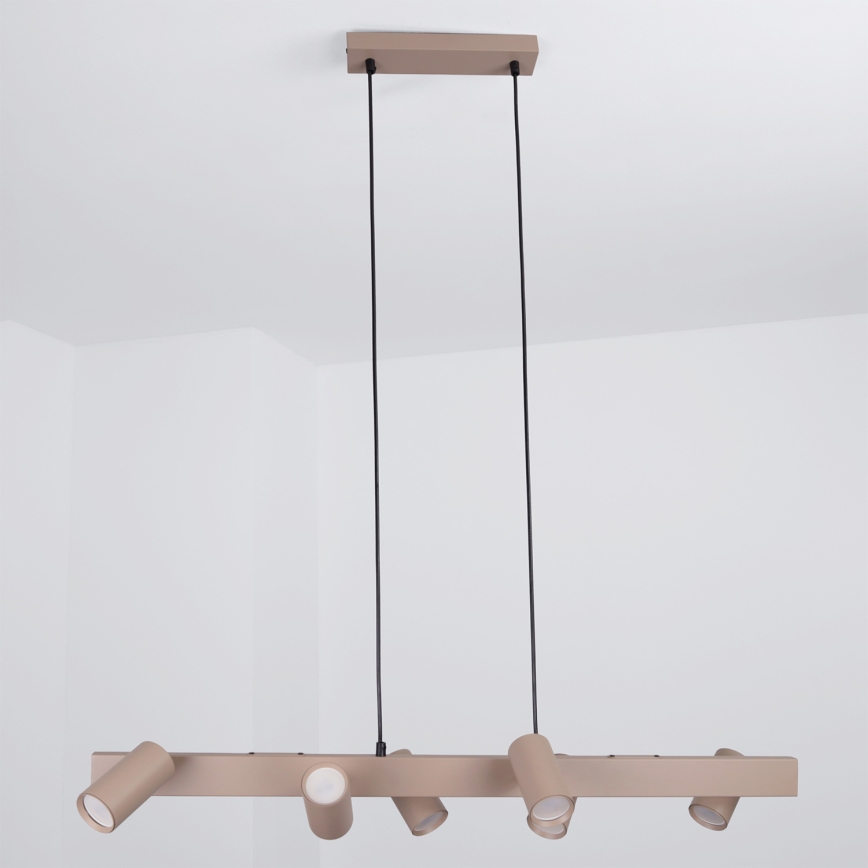 Brilagi - Suspension LED RGBW dimmable sur câble SELE 6xGU10/6,5W/230V 2700-6500K beige + télécommande