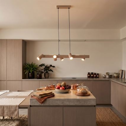 Brilagi - Suspension LED RGBW dimmable sur câble SELE 6xGU10/6,5W/230V 2700-6500K beige + télécommande