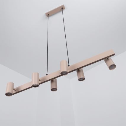 Brilagi - Suspension LED RGBW dimmable sur câble SELE 6xGU10/6,5W/230V 2700-6500K beige + télécommande