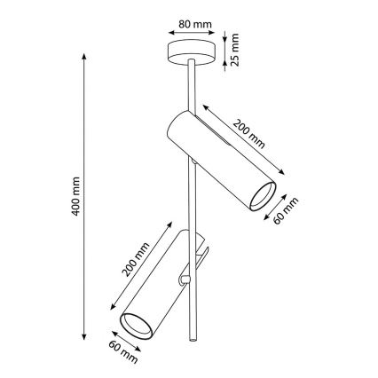 Brilagi - Suspension sur tige LED RGBW dimmable BRANCH 2xGU10/6,5W/230V 2700-6500K beige