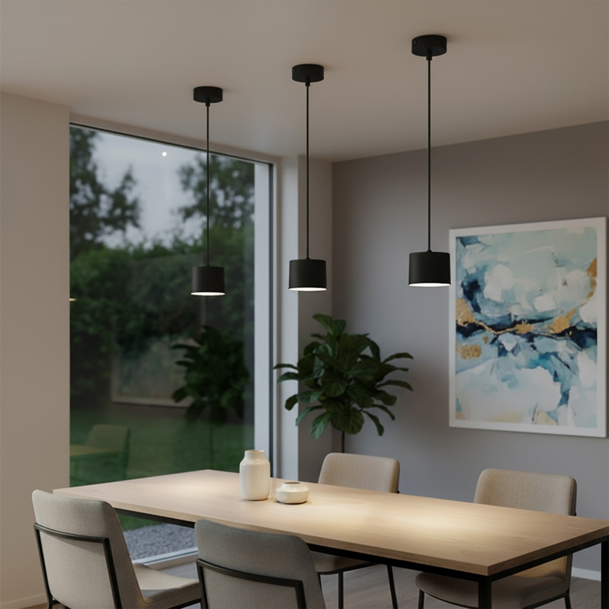 Brilagi - Suspension LED RGB+CCT dimmable STRIPY 1xGX53/14W/230V 2700-6500K Wi-Fi Tuya noir