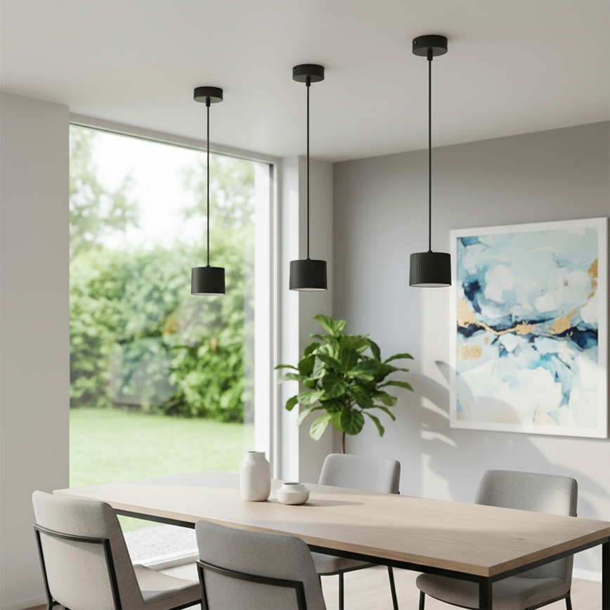 Brilagi - Suspension LED RGB+CCT dimmable STRIPY 1xGX53/14W/230V 2700-6500K Wi-Fi Tuya noir