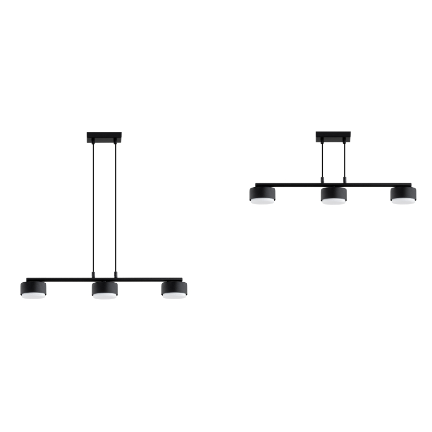 Brilagi - LED RGB+CCT Lustre dimmable suspendu sur câble MONO 3xGX53/14W/230V 2700-6500K Wi-Fi Tuya noir