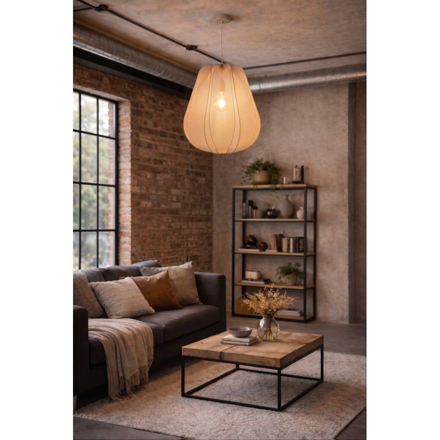 Brilagi - Suspension LED sur câble ARVEN 1xE27/8W/230V Ø 37 cm beige